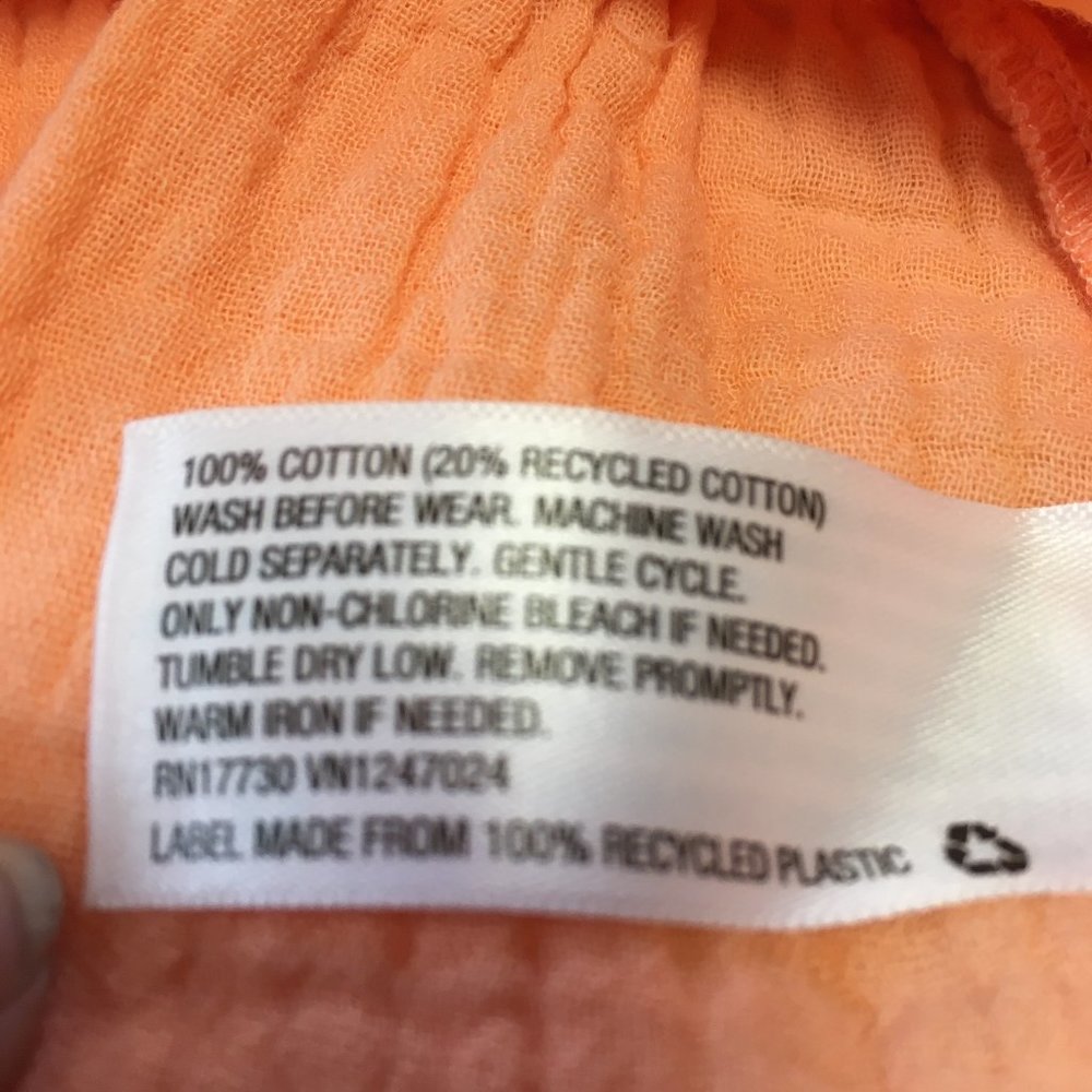 NWT Cat & Jack Peach Sleeveless Summer Dress - Size 3T - Picture 5 of 7